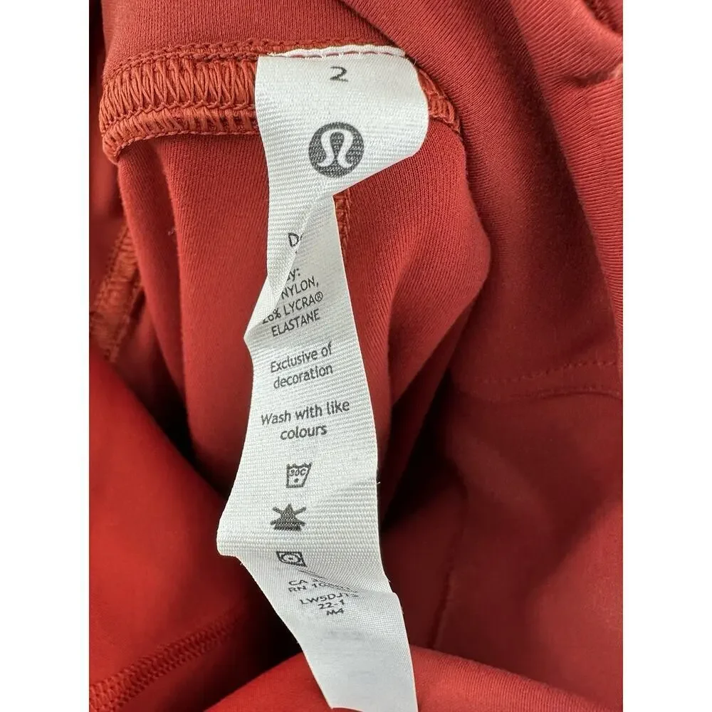 Lululemon InStill High Rise Tight 25” Cayenne Size 2 NWT Yoga Leggings Red